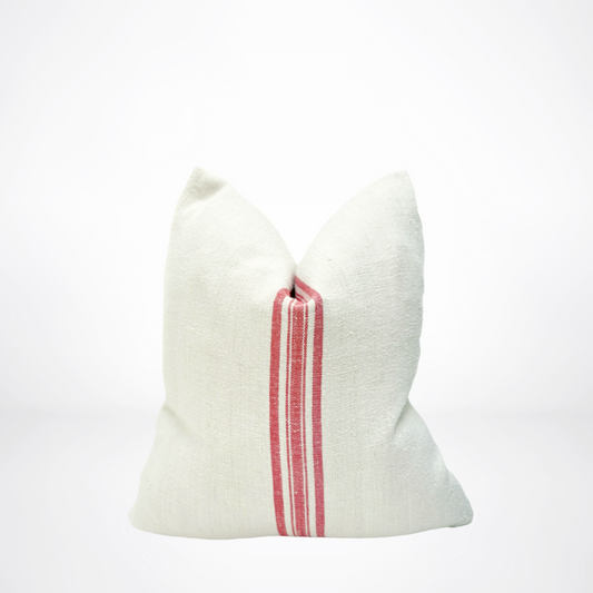 Rouge Stripe Grain Sac Pillow