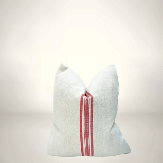 Rouge Stripe Grain Sac Pillow