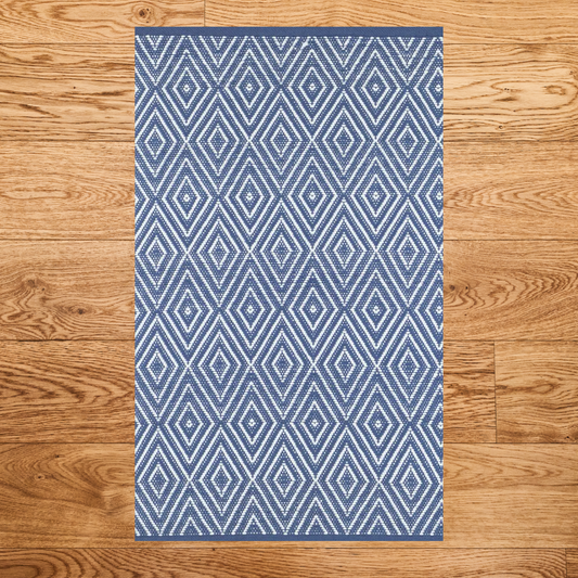 The Desert Indoor/Outdoor Rug-Denim/White