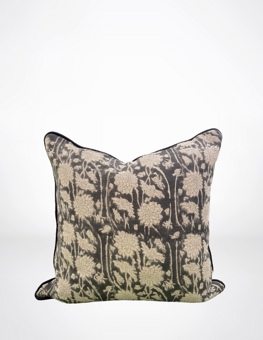 Lilia Pillow-Black/Gray
