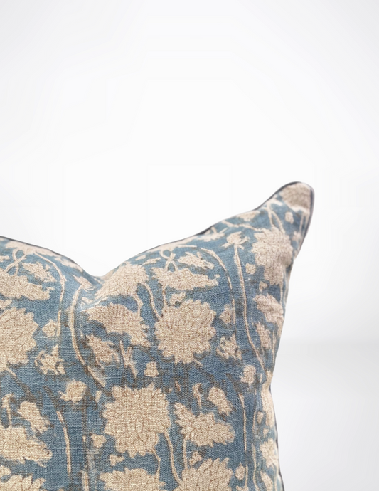 Lilia Pillow-Blue/Gray