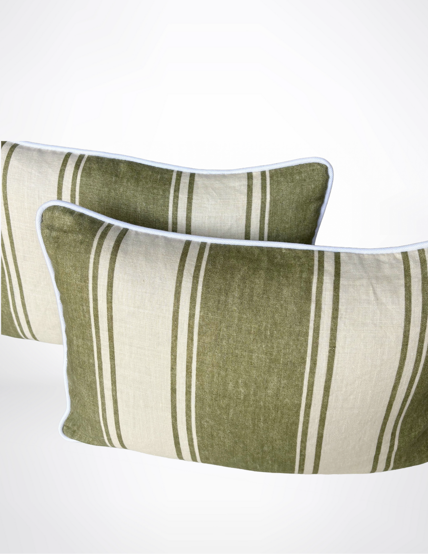 Moss Stripe Lumbar Pillow