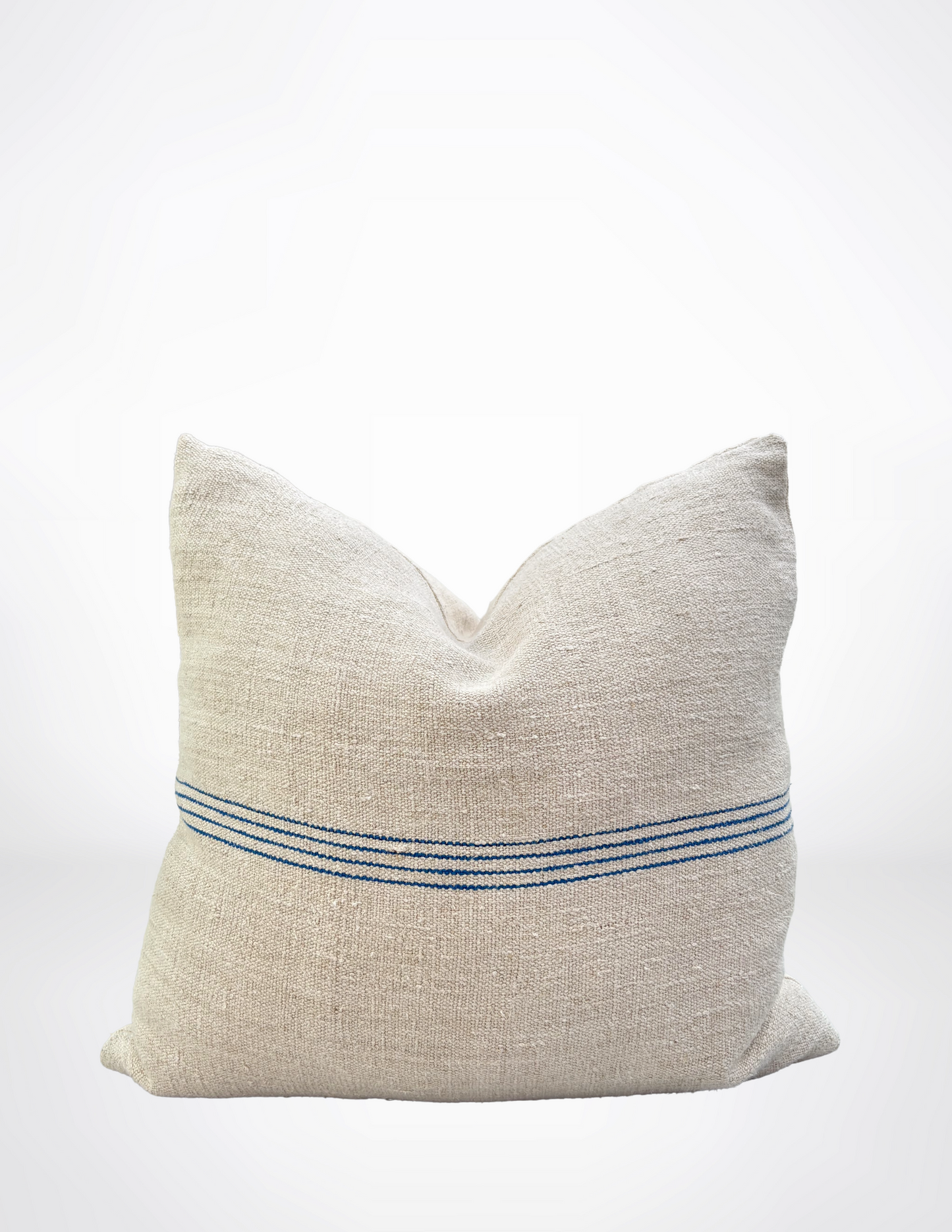 Grain Sac Pillow w/Thin Blue Stripes
