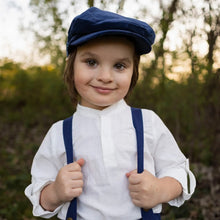 Load image into Gallery viewer, kid&#39;s white long sleeved henley shirt