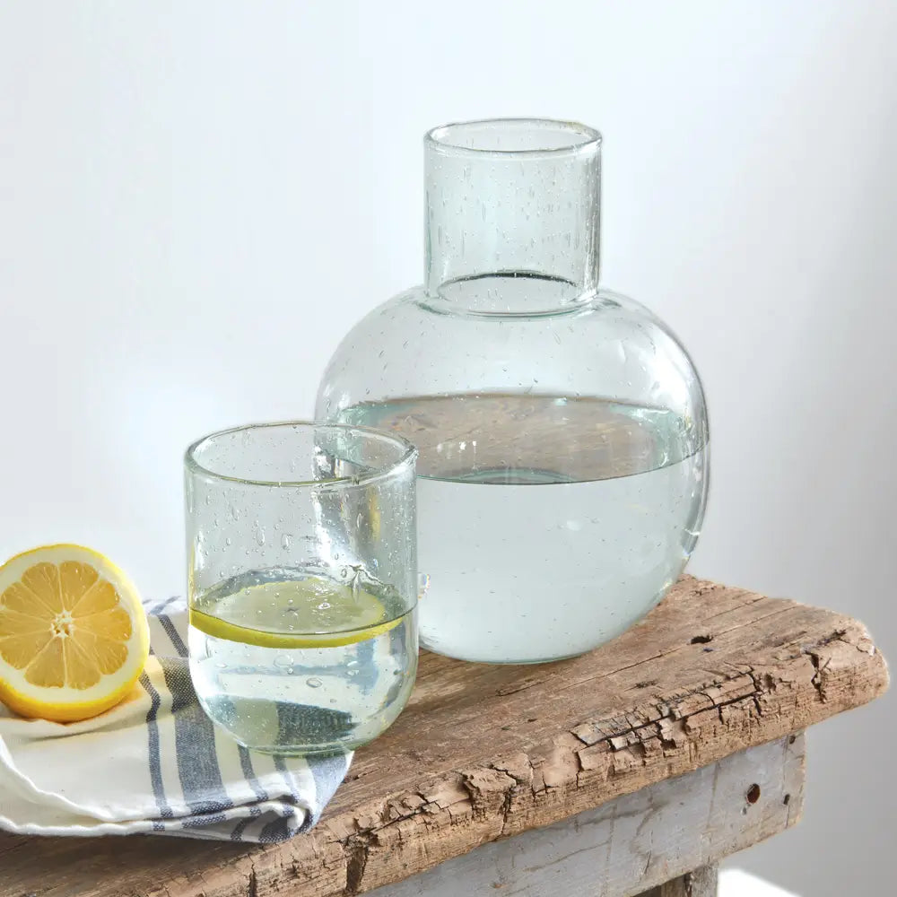 Recycled Bedside Carafe+Cup