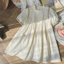 Load image into Gallery viewer, French Style Short Sleeve Kid&#39;s Dress