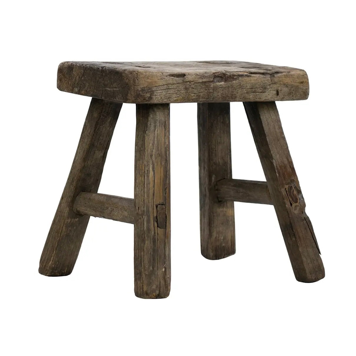 small primitive wooden stool