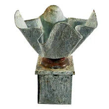 Load image into Gallery viewer, gray and rust aged abstract zinc planter