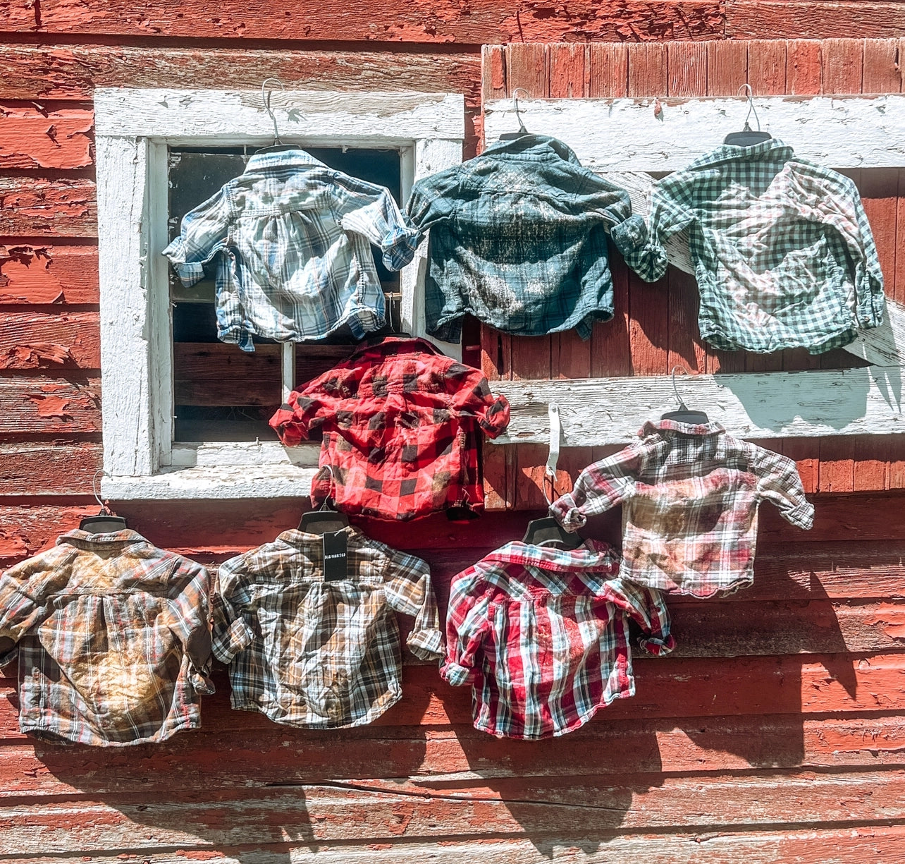 toddler multi colored distressed flannel button down shirt