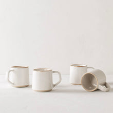 Load image into Gallery viewer, cream colored mugs with natural rim