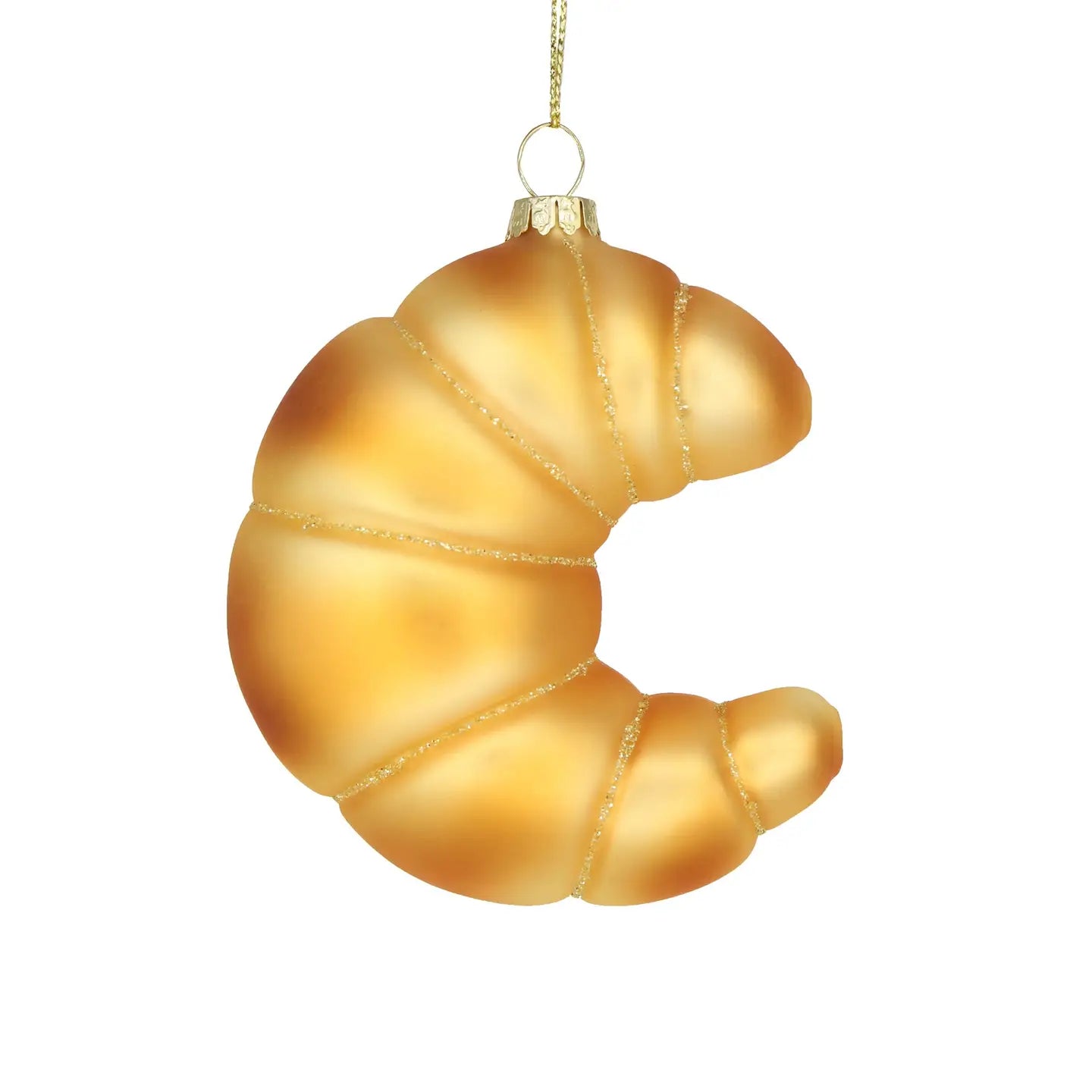 Croissant Glass Ornament