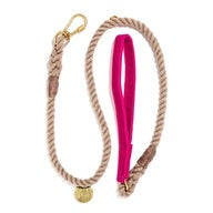 Velvet Rope Animal Leash-Pink