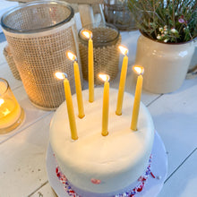 Load image into Gallery viewer, yellow beeswax birthday candles