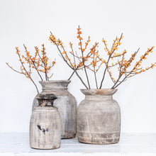 Load image into Gallery viewer, aged wooden pot