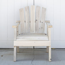 Load image into Gallery viewer, white washed wood patio chair