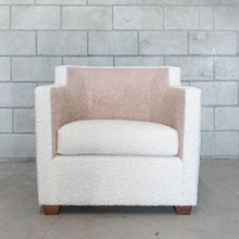Load image into Gallery viewer, The Bardot Chair-Arm chair with nubby cozy fabric, wood feet
