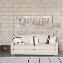 Load image into Gallery viewer, The Silver Lake Sofa-clean line sofa, wood feet, cream linen fabric