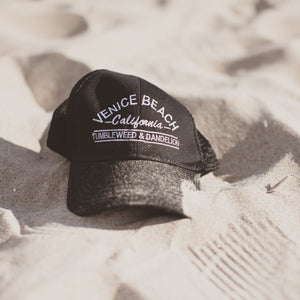 Venice beach trucker hat black