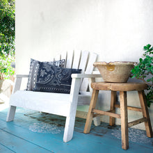 Load image into Gallery viewer, white washed wood patio loveseat