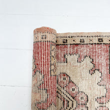 Load image into Gallery viewer, red and cream colored small Turkish rug