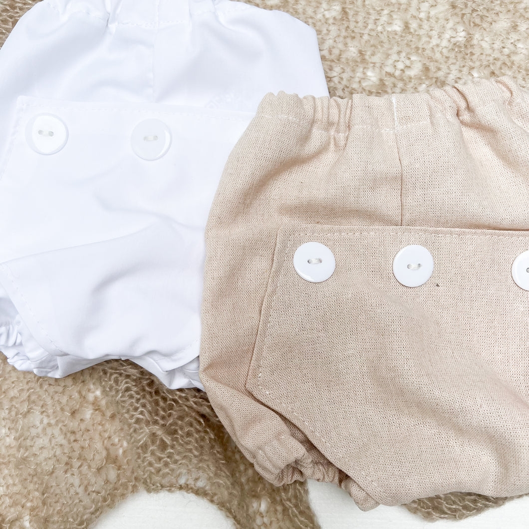 Linen Long John Bloomers-Natural
