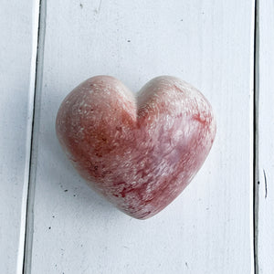 chunky stone heart shaped paperweight