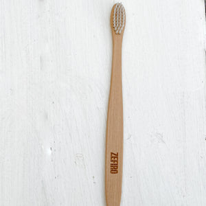 bamboo handle adult toothbrush with nylon bristles