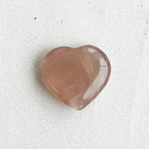 heart shaped pink rose quartz crystals