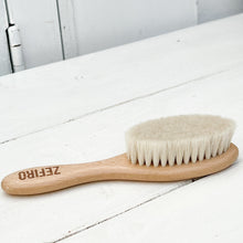 Load image into Gallery viewer, light beechwood baby hair brush with natural bristles