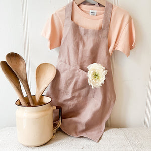 Kid's Linen Apron-Woodrose