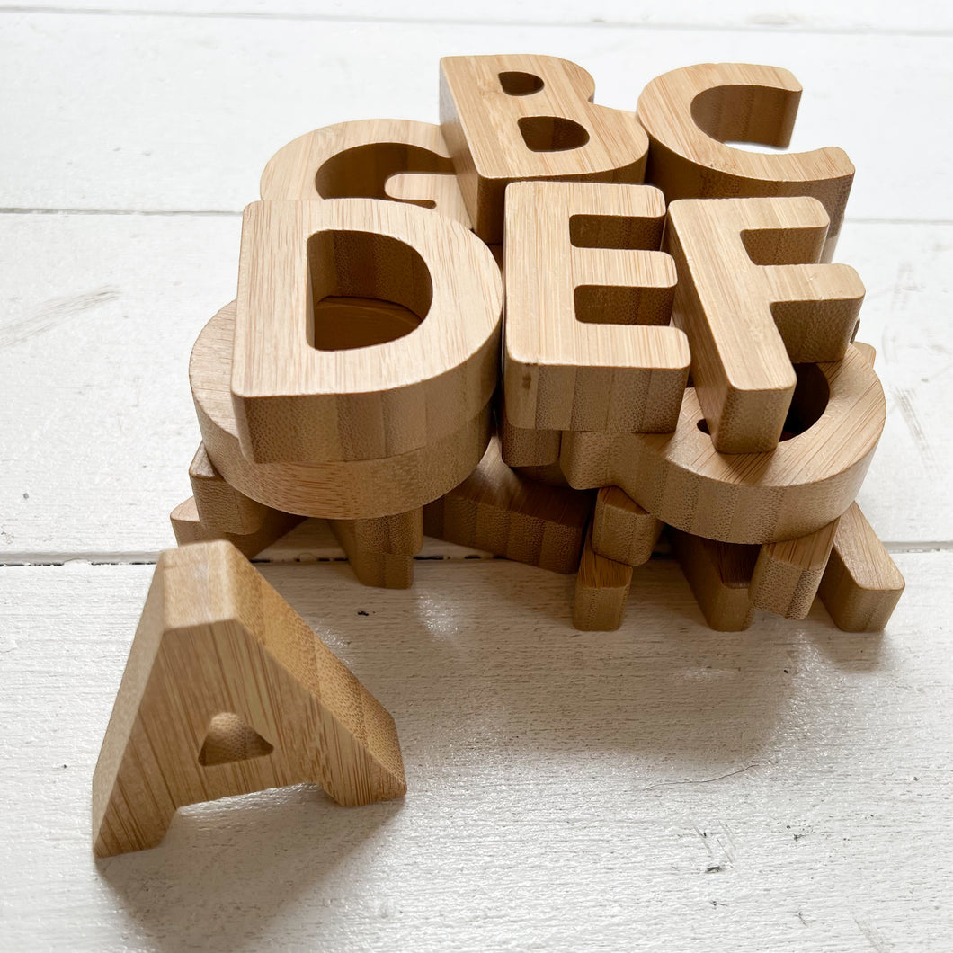 bamboo toy alphabet letters