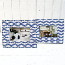 Load image into Gallery viewer, blue and white patterned picture frame