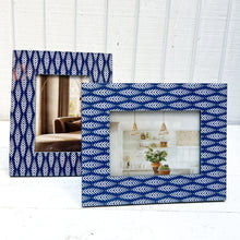 Load image into Gallery viewer, blue and white patterned picture frame