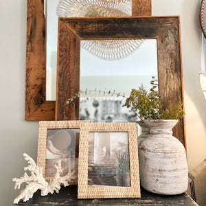 rattan woven picture frame