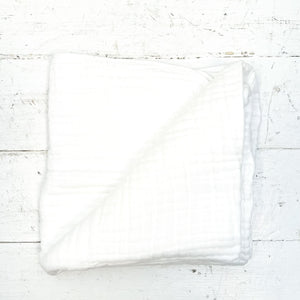 Muslin Baby Blanket-White