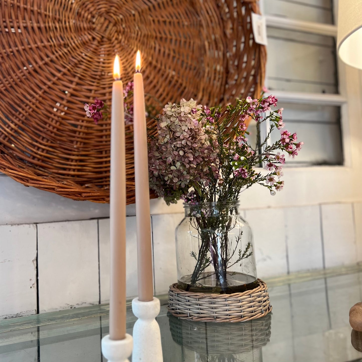 Beeswax Dipped Taper Candle 14”