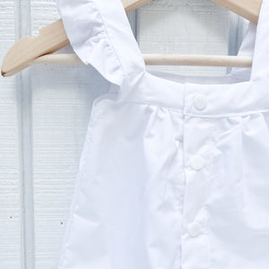 white baby sleeveless cotton dress