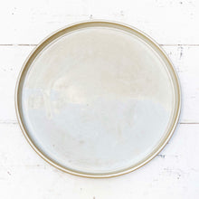 Load image into Gallery viewer, rustic off white glazed ceramic salad plate with rim