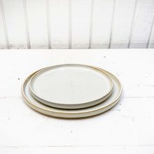 Load image into Gallery viewer, rustic off white glazed ceramic salad plate with rim