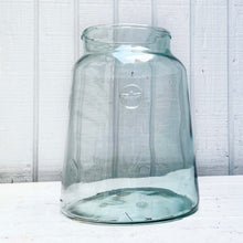 Load image into Gallery viewer, lightly tinted green oversized glass jar
