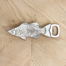 Load image into Gallery viewer, metal bottle opener shaped like a fish
