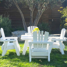 Load image into Gallery viewer, white painted wood kids patio furniture table and four chairs