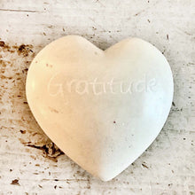 Load image into Gallery viewer, light colored heart shaped stones with inspirational words