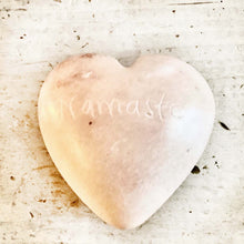 Load image into Gallery viewer, light colored heart shaped stones with inspirational words