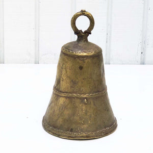 vintage brass bells, sizes and color vary