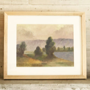 French Lakeside Painting