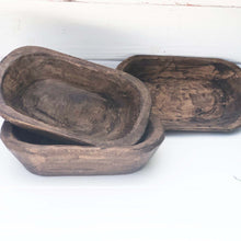 Load image into Gallery viewer, mini brown oval wood bowl