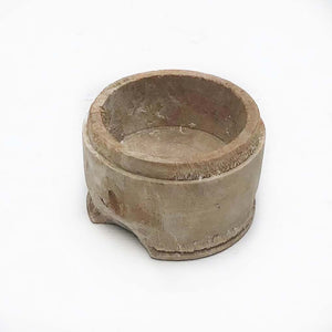 small rustic wood bowl