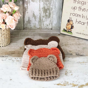 Knit Baby Hat Plain-Ecru