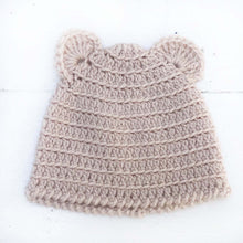 Load image into Gallery viewer, Knit Baby Hat Plain-Ecru